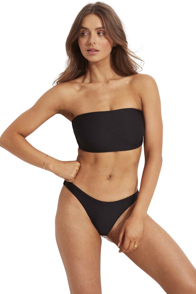 Swimwear Bayana Essentials Tube Bandeau Bikini Set Seafolly Black