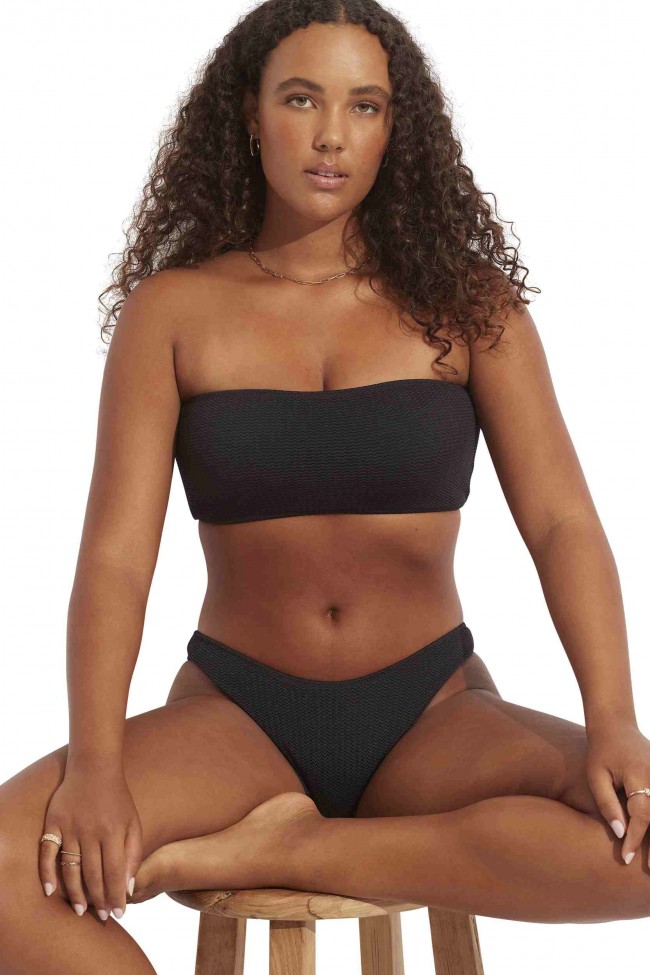 Swimwear Bayana Essentials Tube Bandeau Bikini Set Seafolly Black