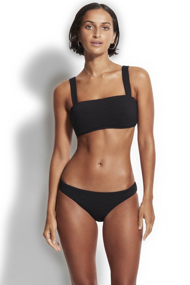 Swimwear Bayana Capri Sea Bandeau Hipster Bikini Set By Seafolly