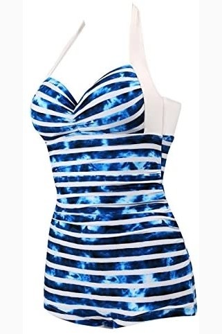 Inked Stripe Boyleg One Piece Swimsuit SEAFOLLY