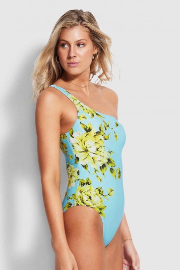 Full Bloom One Shoulder One Piece Seafolly