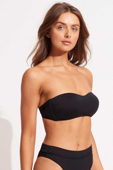 Seafolly Collective Bandeau Bikini Top Black 