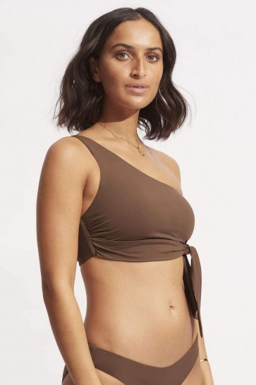 Seafolly Collective One Shoulder Top Tiramisu