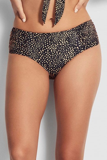 Safari Spot Ruched Side Retro Bikini Pants