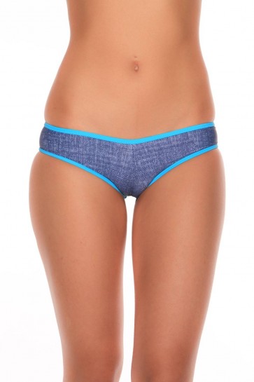 Hot Pants Bikini Bottom Denim/Sky Blue