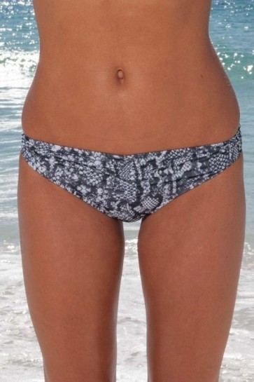 CARBON SNAKE - ROUCHED BIKINI BOTTOMS