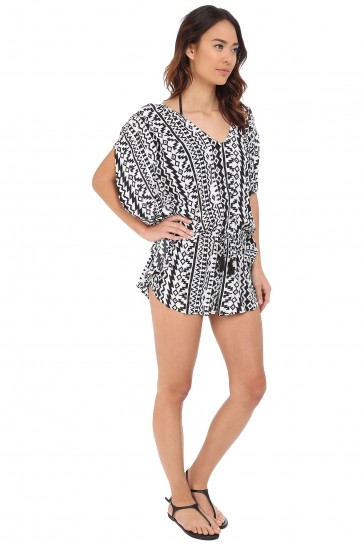 City Limits Playsuit  Black-White SEAFOLLY