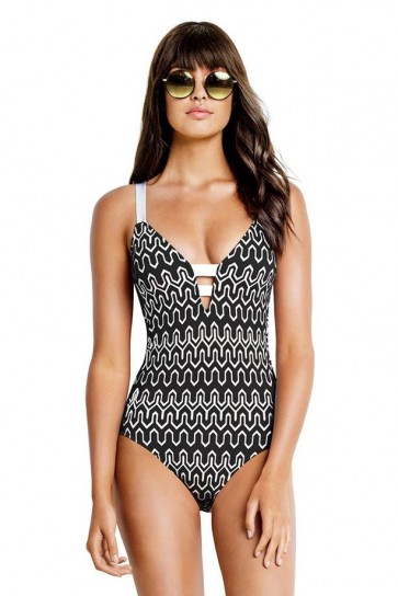 Optic Wave Deep V Maillot Seafolly