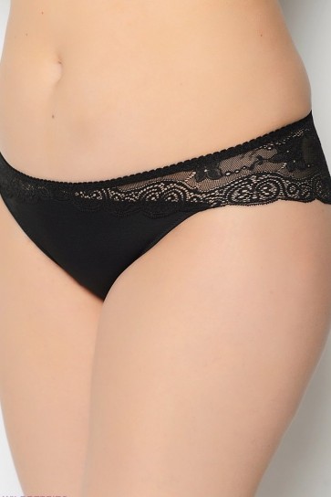 Snejanna Briefs With a Low Waistline and Lace Back-piece- Black 