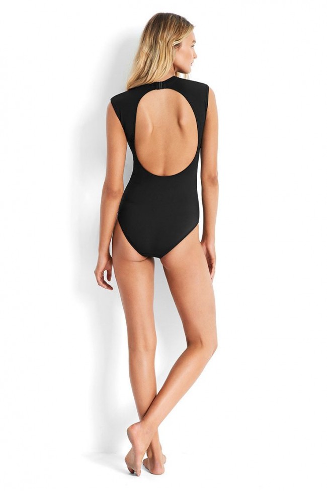 Seafolly cap sales sleeve maillot