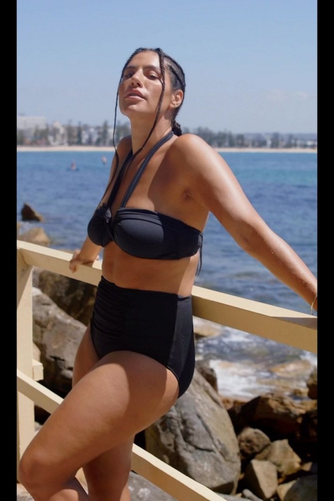 Black Bikini SET Plus Size Bandeau Bikini Top and Highwaist Bottom, Bikini  for Busty Women, Plus Size Swimwear, Plus Size Swimsuit -  Israel