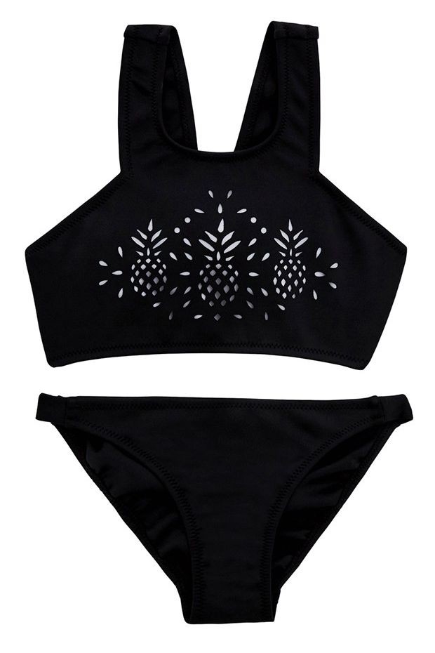 girls pineapple bikini