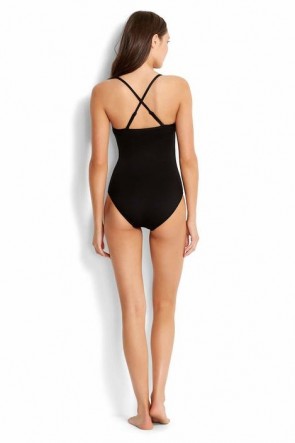 Seafolly Twist Halter One Piece Seafolly