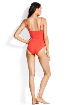 Quilted One Piece Chilli Seafolly Style