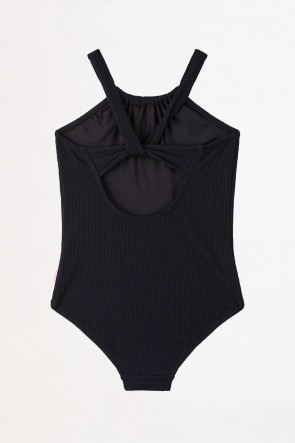 Girls Essential Crossback One Piece - Black by Seafolly Kids 