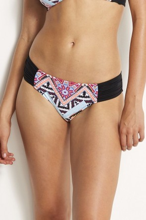 Sahara Nights Ruched Side Retro Bikini Bottoms Seafolly