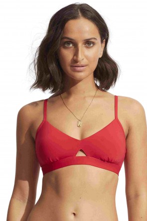 Active Swim Hybrid Bralette Bikini Top Chilli