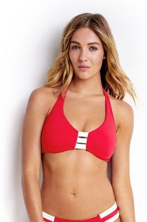 Block Party D Cup Halter Bikini Top