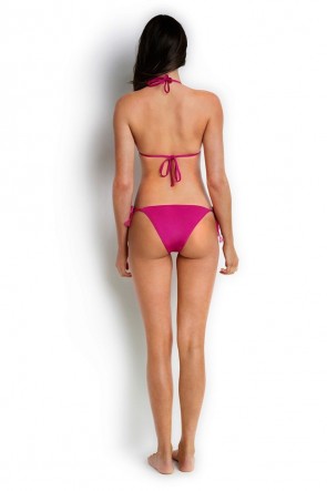 Flower Festival Pink Brazilian Tie Side Bikini Pant