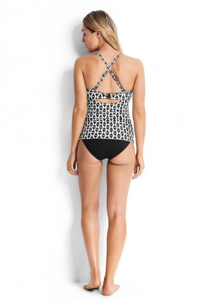 Modern Geometry DD/E Wrap Singlet Tankini Set