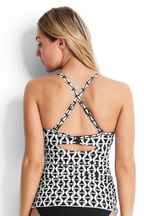 Modern Geometry DD/E Wrap Singlet Tankini 