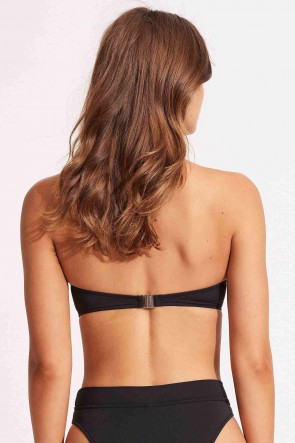 Seafolly Collective Bandeau Bikini Top Black 