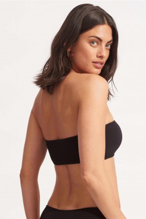 Seadive Bandeau Tube Bikini Top Black 