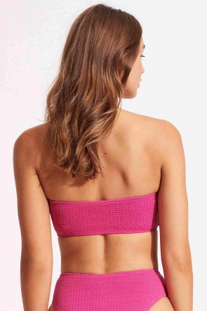 Seadive Bandeau Tube Bikini Top Fuchsia Rose