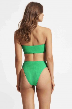 Seadive Bandeau Tube Hi Rise Set Jade