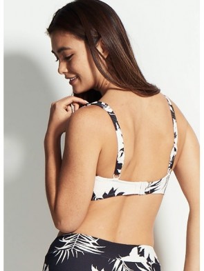 Wild Tropics F Cup Square Neck Tank Bikini Top