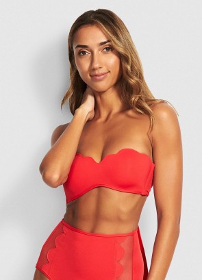 Petal Edge Bandeau Bustier Bikini Top Seafolly