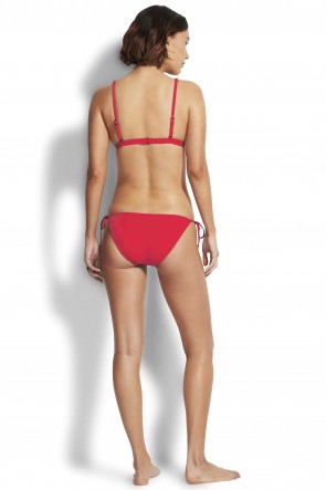 Seafolly Collective Longline Tri Bikini Top Chilli 