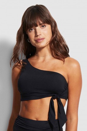 Active One Shoulder Bandeau Bikini Top 