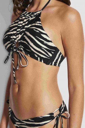 Skin Deep High Neck Tank Bikini Set Black Seafolly