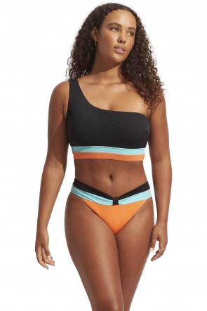 Slice Of Splice Shoulder Bandeau Hi Rise Bikini