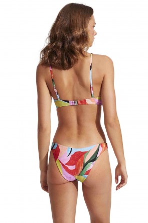 Tropfest Bralette High Cut Bikini Set- Aquamarine