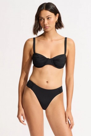 Underwire Bandeau High Leg Bikini Set 