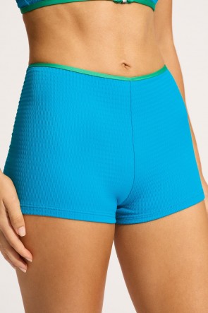 Beach Bound Boyleg Bikini Bottom Turquoise by Seafolly