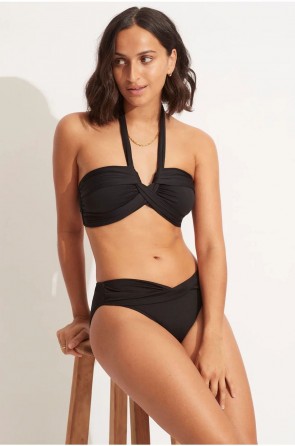 Seafolly "U" Tube Bandeau Twist Bikini Set 