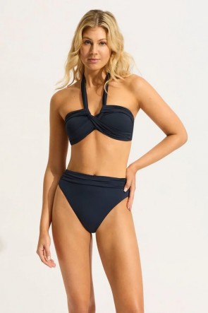  Seafolly Halter Bandeau Active High Cut Bikini Set 