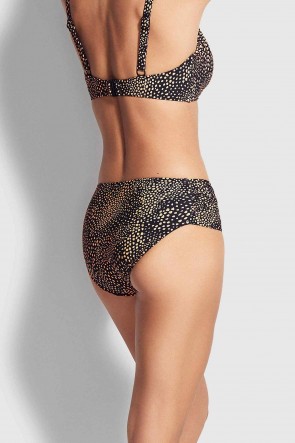 Safari Spot Ruched Side Retro Bikini Pants