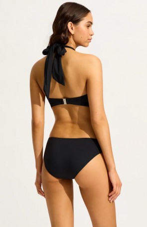 Sash Tie Front Bandeau Hipster Bikini Set 