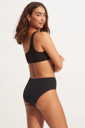 Sea Dive Shoulder  Wide Side Retro Bikini Set