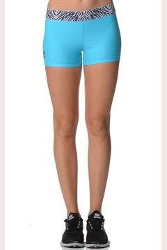 Aqua Blue Lycra Workout Shorts 