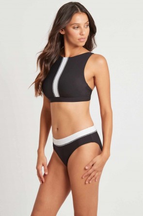 Valentina High Neck Multifit Bikini Set Black 
