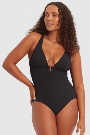 Capri Sea Halter One Piece by Seafolly Black 