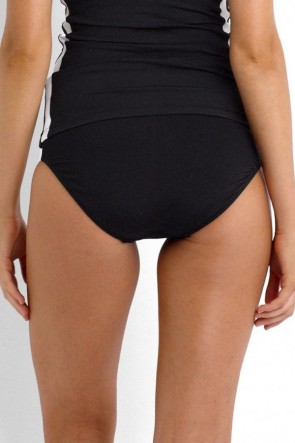 Block Party Spliced Hipster Bikini Pant- Black
