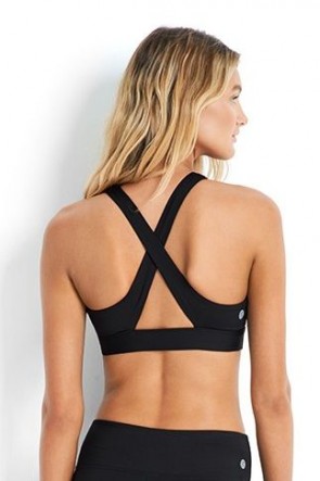 Spice Temple High Neck Tank Top Black Seafolly