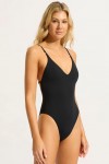 Seafolly Collective V Neck One Piece - Black 