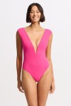 Coco Beach Terry Cap Sleeve V Wire One Piece by Seafolly 11048-954-PinkChintz